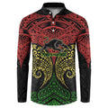 Personalized Penrith Panthers Button Sweatshirt Polynesian Tribal Pattern Style