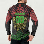 Personalized Penrith Panthers Button Sweatshirt Polynesian Tribal Pattern Style