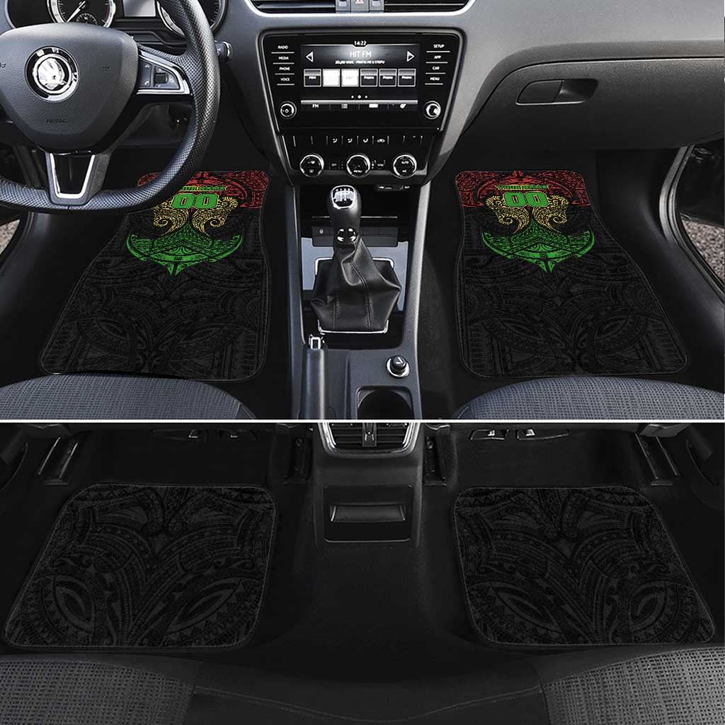 Personalized Penrith Panthers Car Mats Polynesian Tribal Pattern Style