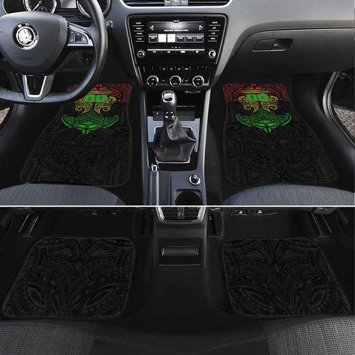 Personalized Penrith Panthers Car Mats Polynesian Tribal Pattern Style