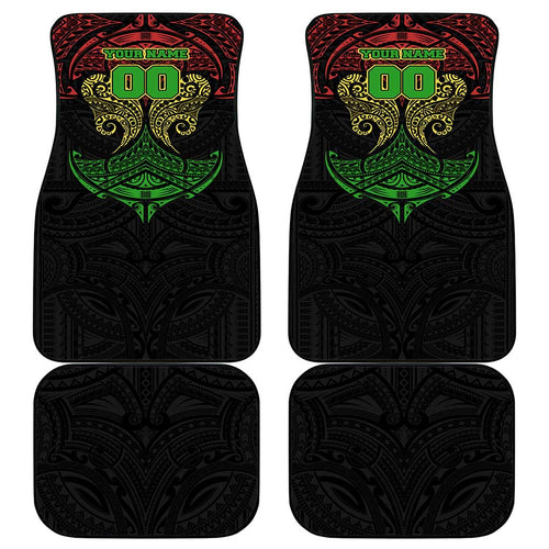 Personalized Penrith Panthers Car Mats Polynesian Tribal Pattern Style