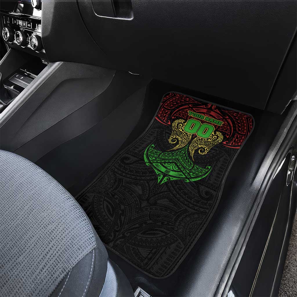 Personalized Penrith Panthers Car Mats Polynesian Tribal Pattern Style