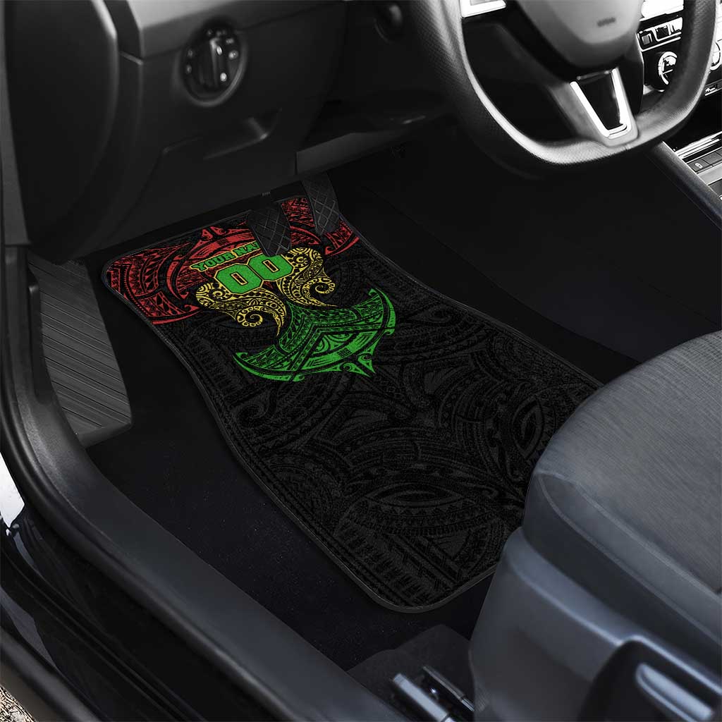 Personalized Penrith Panthers Car Mats Polynesian Tribal Pattern Style