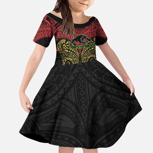 Personalized Penrith Panthers Family Matching Mermaid Dress and Hawaiian Shirt Polynesian Tribal Pattern Style