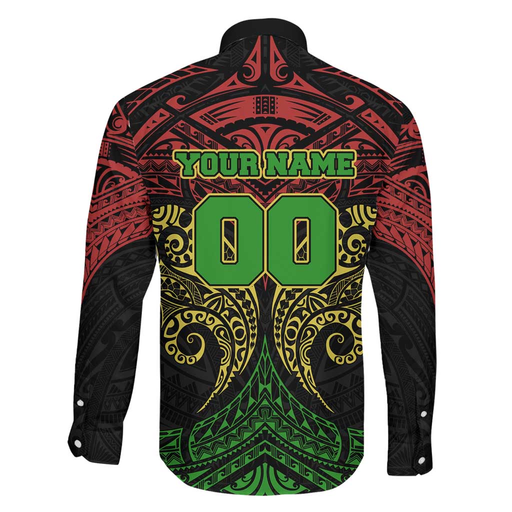Personalized Penrith Panthers Family Matching Summer Maxi Dress and Hawaiian Shirt Polynesian Tribal Pattern Style