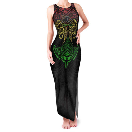 Personalized Penrith Panthers Family Matching Tank Maxi Dress and Hawaiian Shirt Polynesian Tribal Pattern Style
