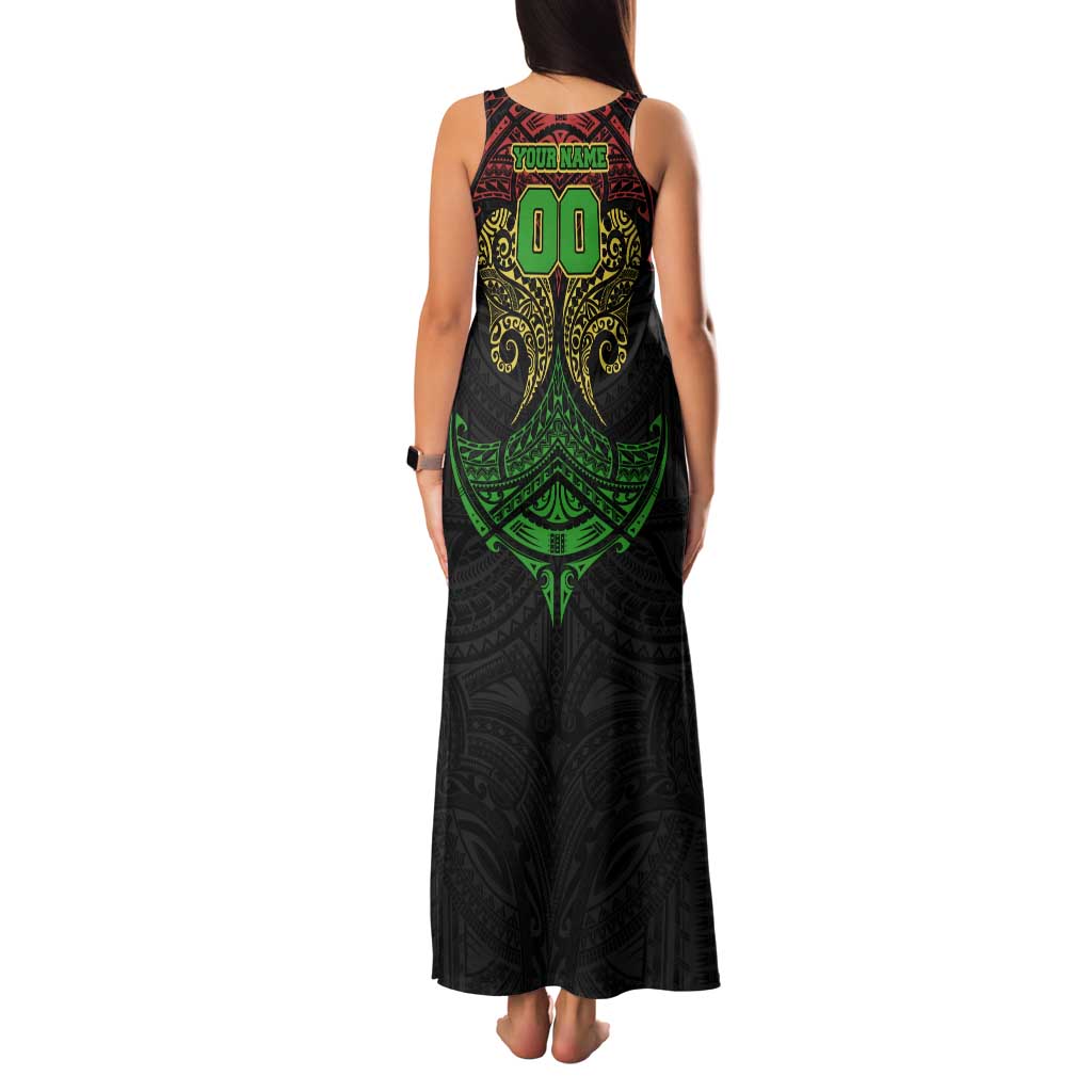 Personalized Penrith Panthers Family Matching Tank Maxi Dress and Hawaiian Shirt Polynesian Tribal Pattern Style