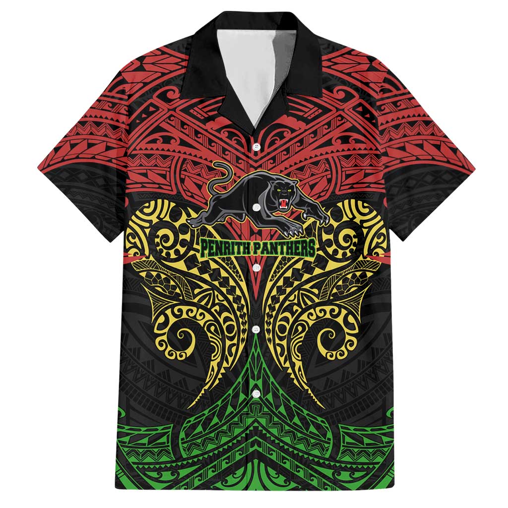 Personalized Penrith Panthers Hawaiian Shirt Polynesian Tribal Pattern Style