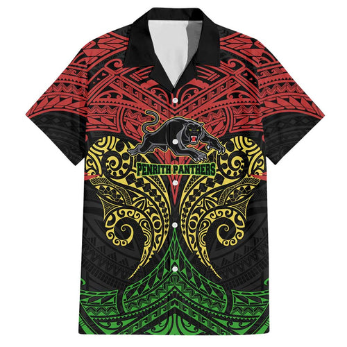 Personalized Penrith Panthers Hawaiian Shirt Polynesian Tribal Pattern Style
