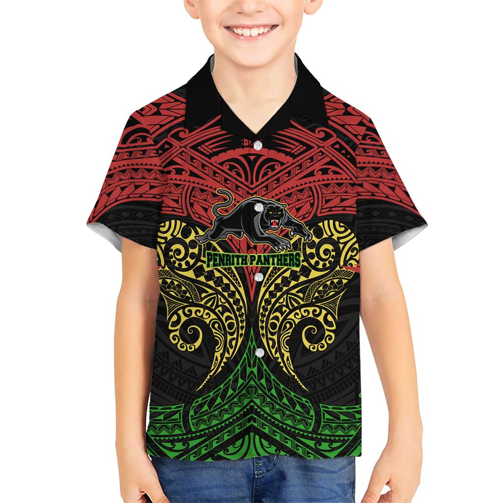 Personalized Penrith Panthers Hawaiian Shirt Polynesian Tribal Pattern Style