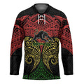 Personalized Penrith Panthers Hockey Jersey Polynesian Tribal Pattern Style
