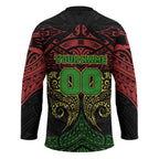 Personalized Penrith Panthers Hockey Jersey Polynesian Tribal Pattern Style