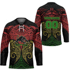 Personalized Penrith Panthers Hockey Jersey Polynesian Tribal Pattern Style