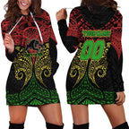 Personalized Penrith Panthers Hoodie Dress Polynesian Tribal Pattern Style