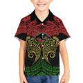 Personalized Penrith Panthers Kid Hawaiian Shirt Polynesian Tribal Pattern Style