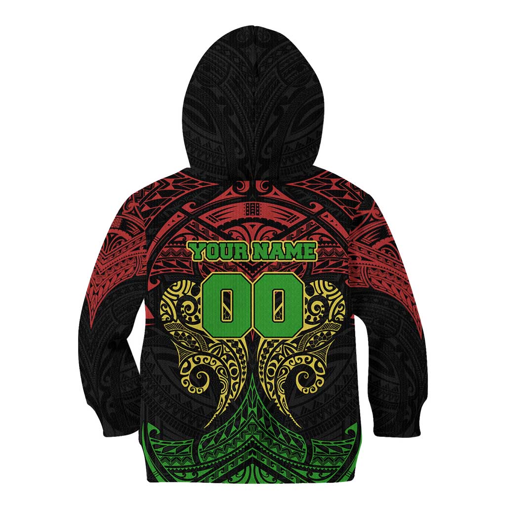 Personalized Penrith Panthers Kid Hoodie Polynesian Tribal Pattern Style