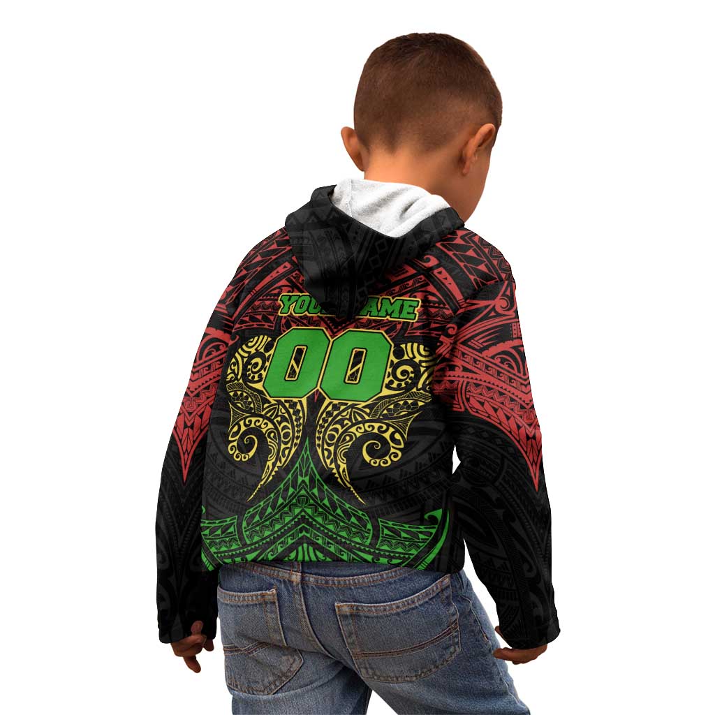 Personalized Penrith Panthers Kid Hoodie Polynesian Tribal Pattern Style