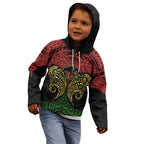 Personalized Penrith Panthers Kid Hoodie Polynesian Tribal Pattern Style
