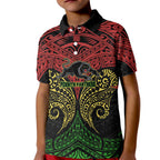Personalized Penrith Panthers Kid Polo Shirt Polynesian Tribal Pattern Style