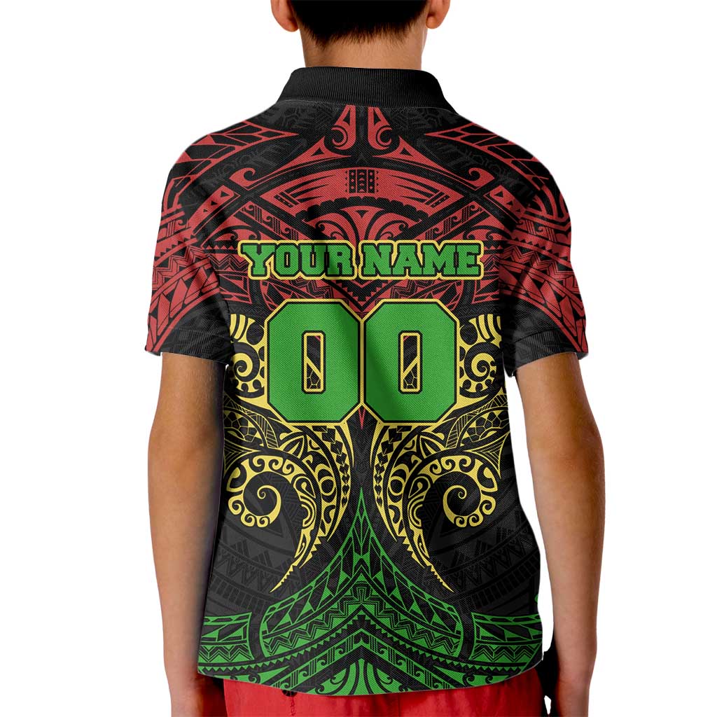 Personalized Penrith Panthers Kid Polo Shirt Polynesian Tribal Pattern Style