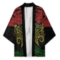 Personalized Penrith Panthers Kimono Polynesian Tribal Pattern Style