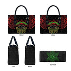 Personalized Penrith Panthers Leather Bag Polynesian Tribal Pattern Style