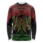 Personalized Penrith Panthers Long Sleeve Shirt Polynesian Tribal Pattern Style