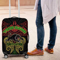 Personalized Penrith Panthers Luggage Cover Polynesian Tribal Pattern Style