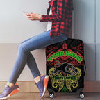 Personalized Penrith Panthers Luggage Cover Polynesian Tribal Pattern Style