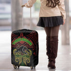 Personalized Penrith Panthers Luggage Cover Polynesian Tribal Pattern Style