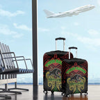 Personalized Penrith Panthers Luggage Cover Polynesian Tribal Pattern Style