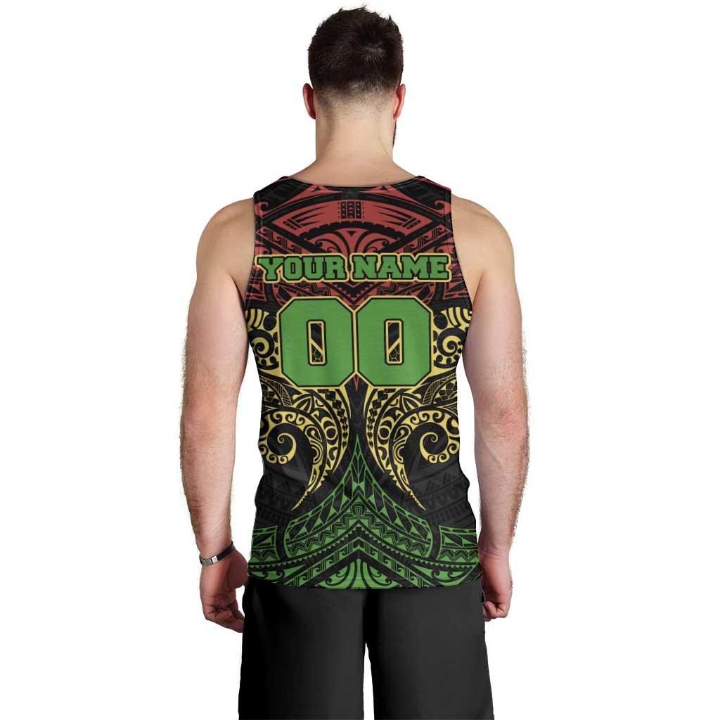 Personalized Penrith Panthers Men Tank Top Polynesian Tribal Pattern Style