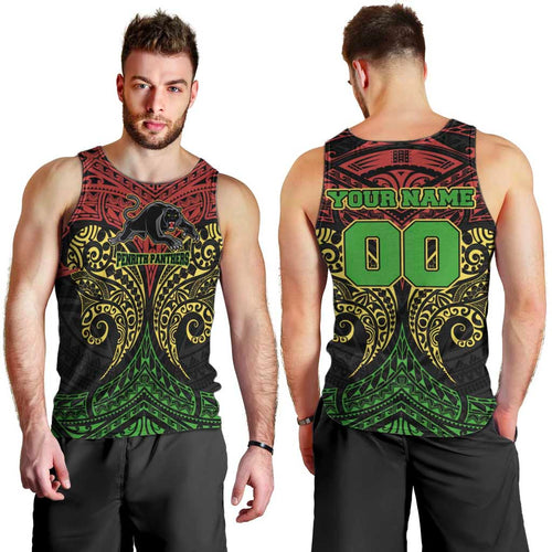 Personalized Penrith Panthers Men Tank Top Polynesian Tribal Pattern Style