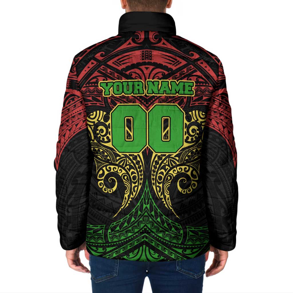 Personalized Penrith Panthers Padded Jacket Polynesian Tribal Pattern Style