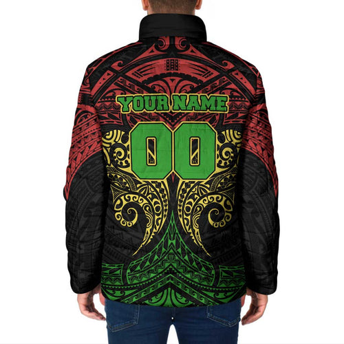 Personalized Penrith Panthers Padded Jacket Polynesian Tribal Pattern Style