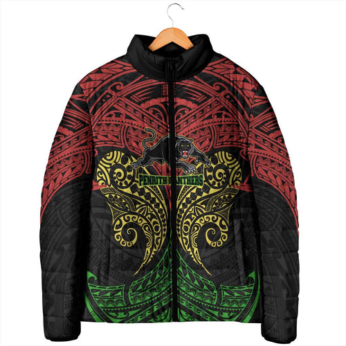 Personalized Penrith Panthers Padded Jacket Polynesian Tribal Pattern Style