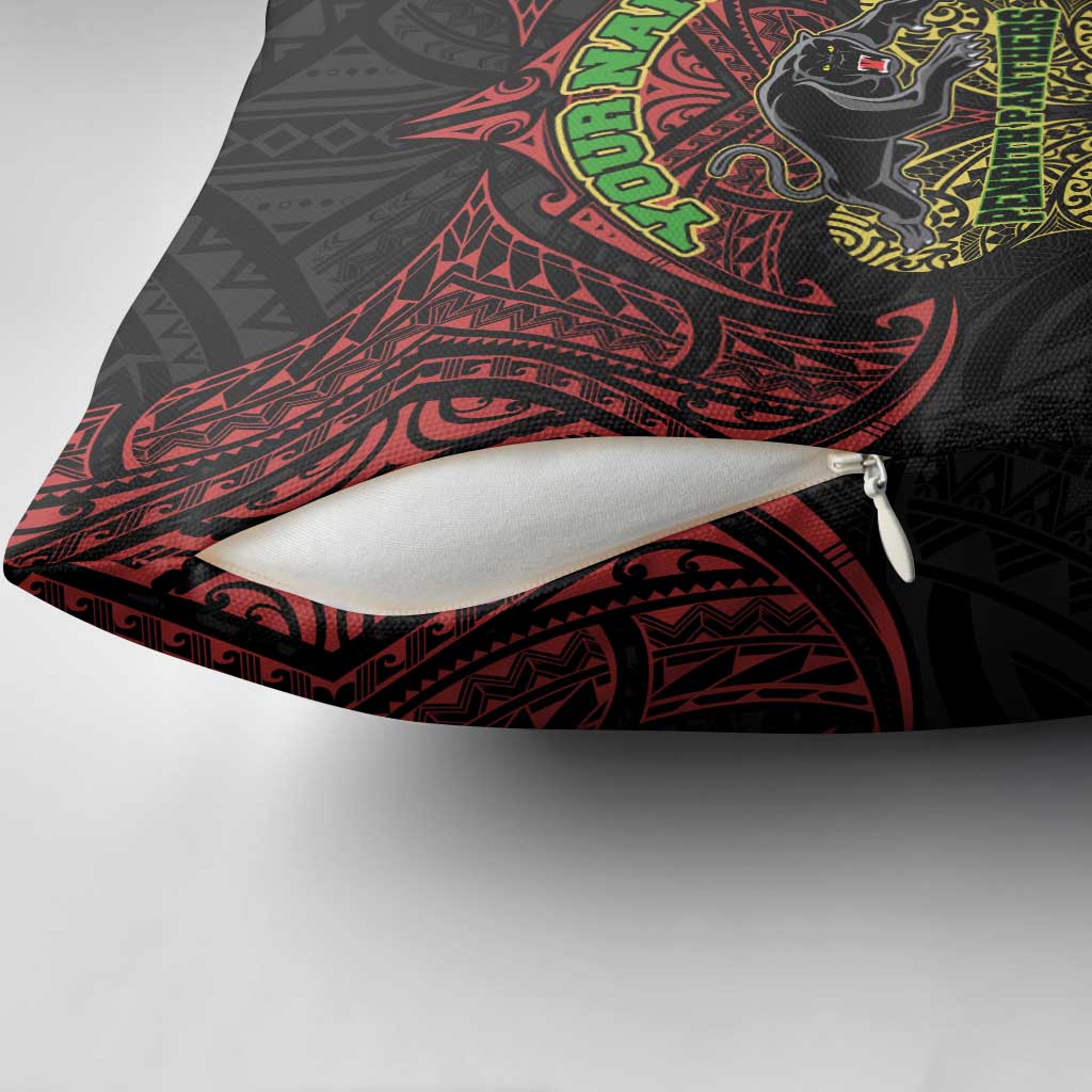 Personalized Penrith Panthers Pillow Cover Polynesian Tribal Pattern Style
