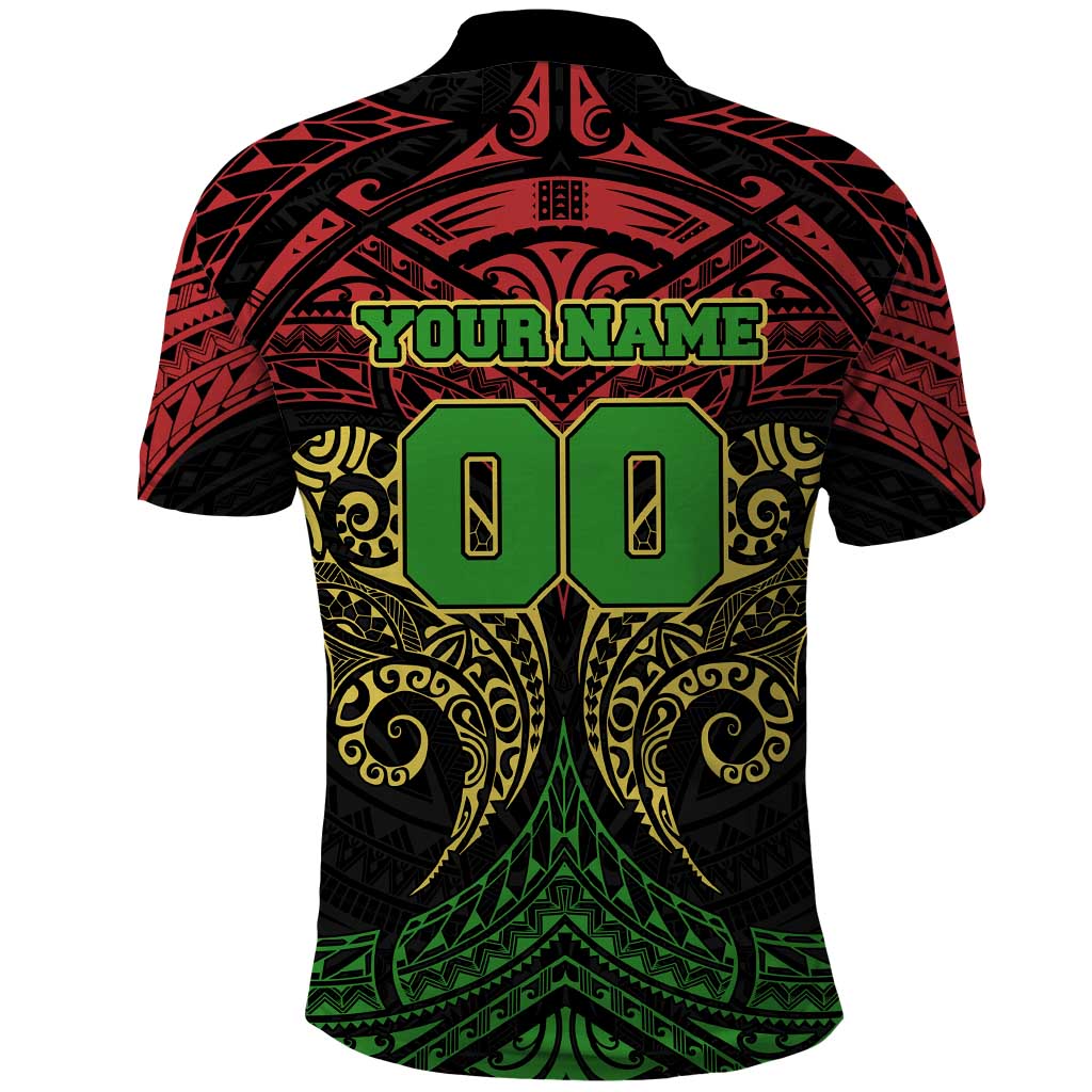 Personalized Penrith Panthers Polo Shirt Polynesian Tribal Pattern Style