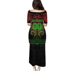 Personalized Penrith Panthers Puletasi Polynesian Tribal Pattern Style