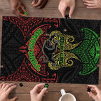 Personalized Penrith Panthers Puzzle Polynesian Tribal Pattern Style