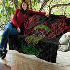 Personalized Penrith Panthers Quilt Polynesian Tribal Pattern Style