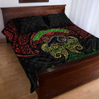 Personalized Penrith Panthers Quilt Bed Set Polynesian Tribal Pattern Style