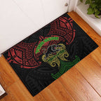 Personalized Penrith Panthers Rubber Doormat Polynesian Tribal Pattern Style