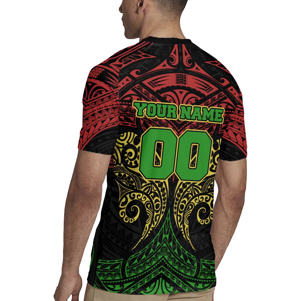Personalized Penrith Panthers Rugby Jersey Polynesian Tribal Pattern Style