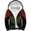 Personalized Penrith Panthers Sherpa Hoodie Polynesian Tribal Pattern Style