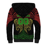 Personalized Penrith Panthers Sherpa Hoodie Polynesian Tribal Pattern Style