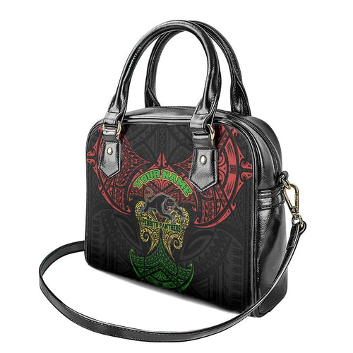 Personalized Penrith Panthers Shoulder Handbag Polynesian Tribal Pattern Style