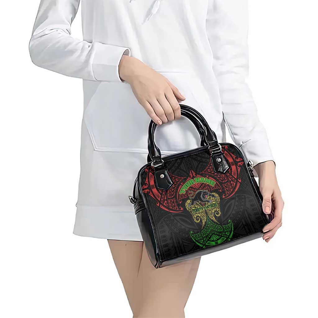 Personalized Penrith Panthers Shoulder Handbag Polynesian Tribal Pattern Style