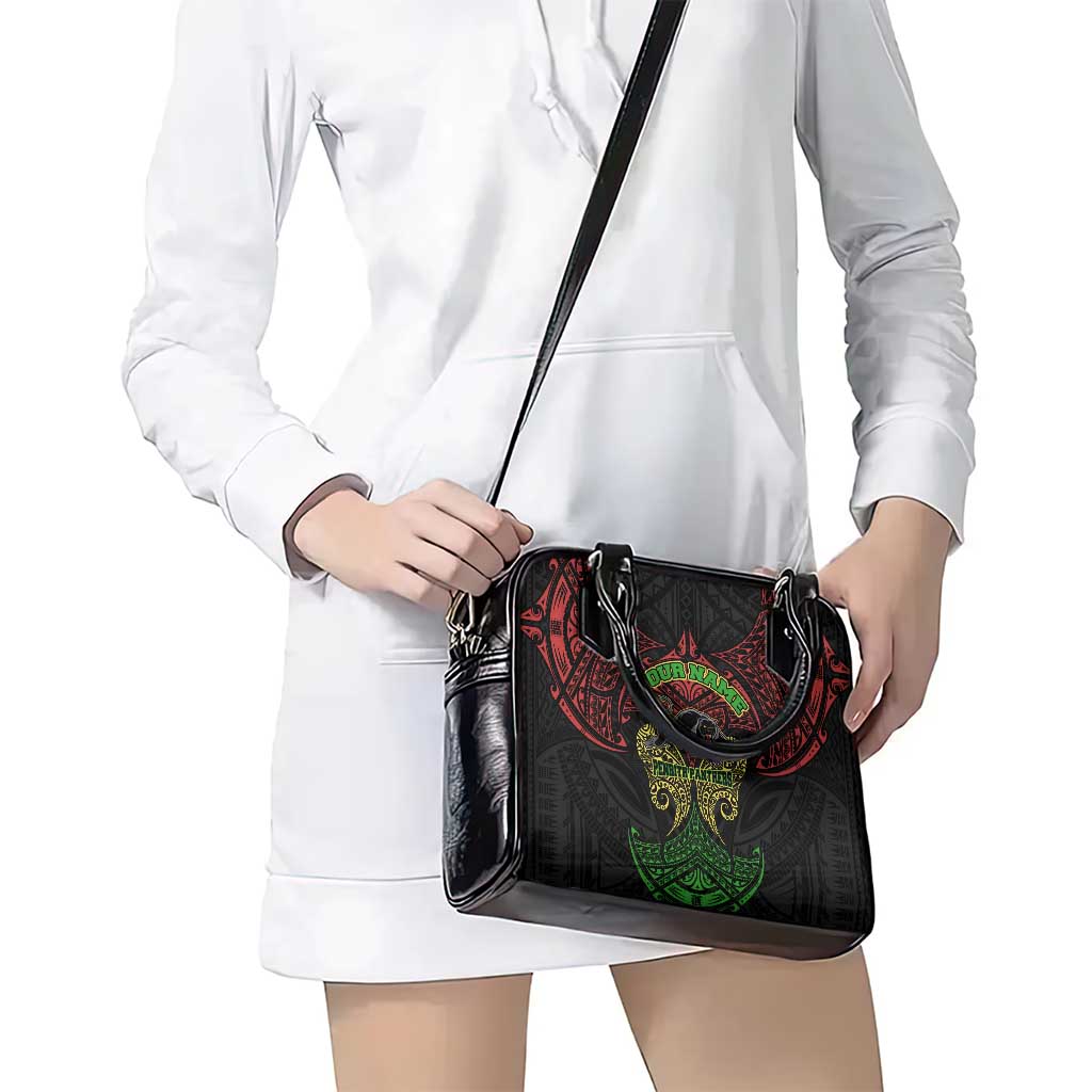 Personalized Penrith Panthers Shoulder Handbag Polynesian Tribal Pattern Style