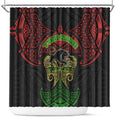 Personalized Penrith Panthers Shower Curtain Polynesian Tribal Pattern Style